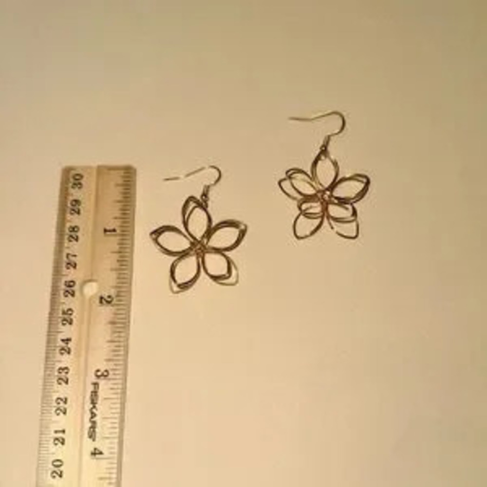 Flower dangle earrings N898